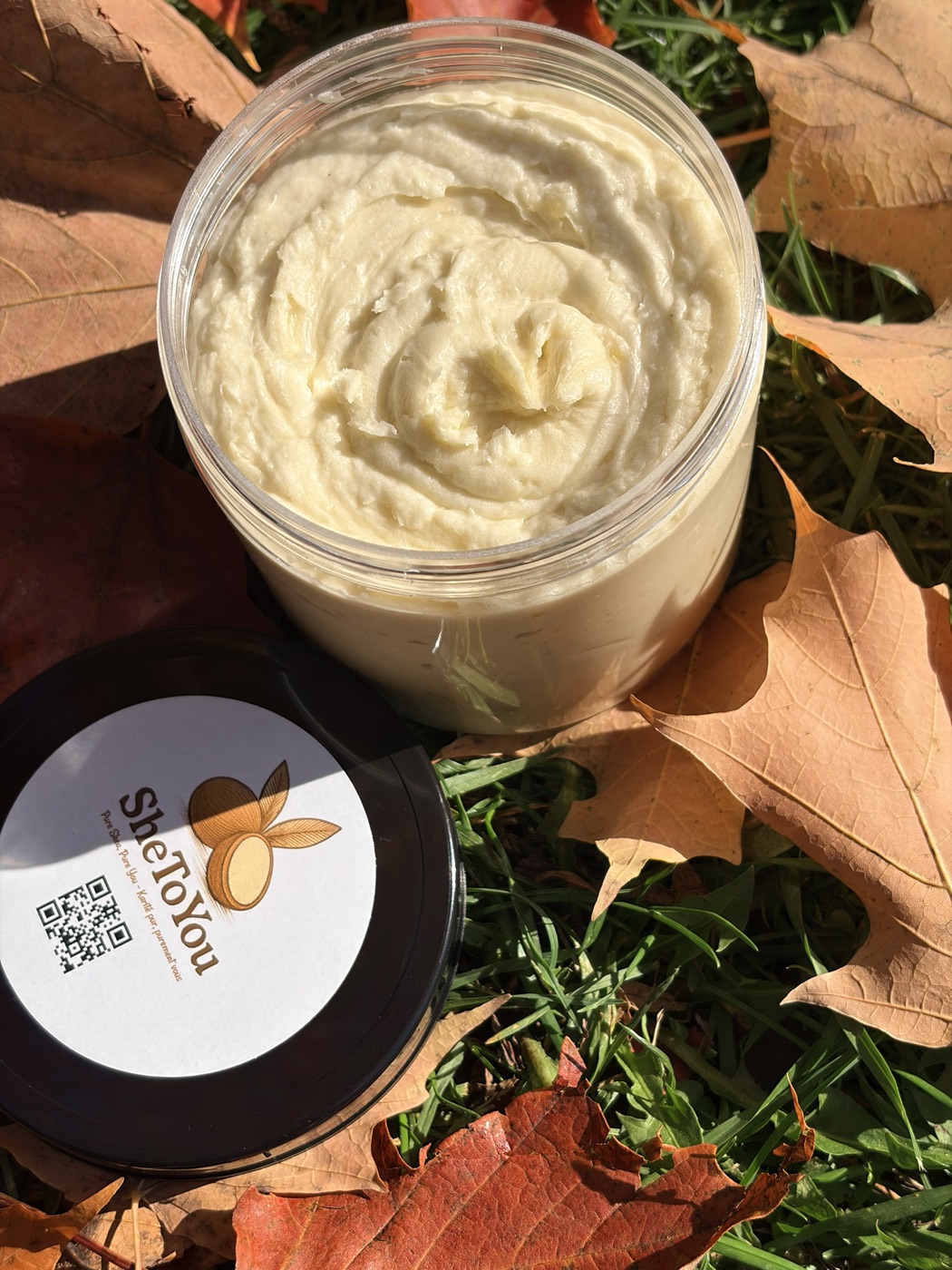 SheToYou shea butter collection in warm, neutral tones